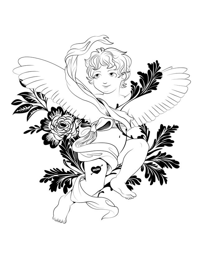 cherub_bwtattoo cherub_bwtattoo